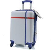 Sintcadeau witte Trolley met rode en blauwe accenten