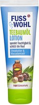 Fusswohl Voetencrème Tea tree olie lotion met macadamiaolie ,Allantoïne , panthenol en sheaboter (75 ml)