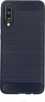 BMAX Carbon soft case hoesje geschikt voor Samsung Galaxy A70 / Soft cover / Telefoonhoesje / Beschermhoesje / Telefoonbescherming - Blauw