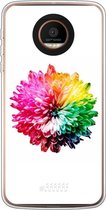 Motorola Moto Z Force Hoesje Transparant TPU Case - Rainbow Pompon #ffffff