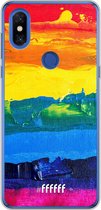 Xiaomi Mi Mix 3 Hoesje Transparant TPU Case - Rainbow Canvas #ffffff