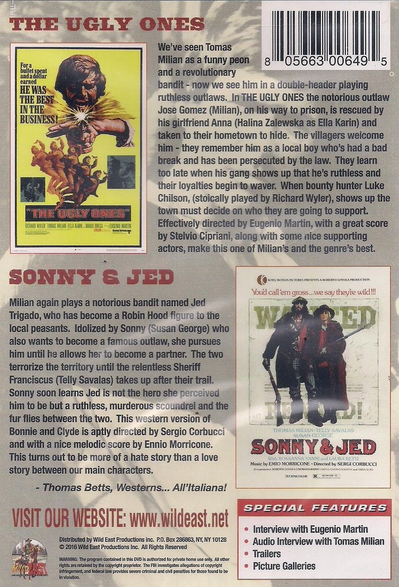Bol Com Sonny Jed The Ugly Ones The Spaghetti Western Collection Volume 55 Dvd Dvd S