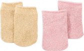 Götz poppenkleding sokjes 2 paar goud en roze voor pop van 42-50cm