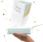 LocoBox - Wenskaarten - Kaart met confetti - Out of the Box - Boomf - Special Paper Hug