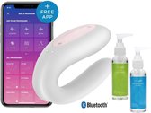 Satisfyer Double Joy Wit  Met app incl Pleasure Glide Glijmiddel & Toy Cleaner