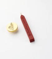 Wax seal | zegel set | veerpen | met wijn rode wax