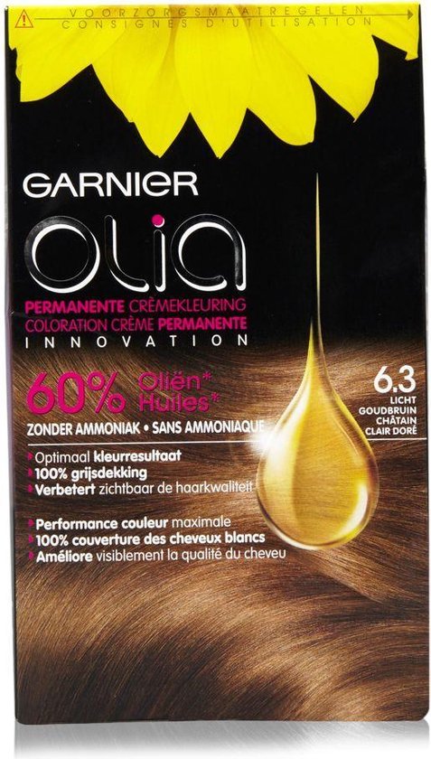 3x Garnier Olia 6.3 - Donker Goudblond | bol.com