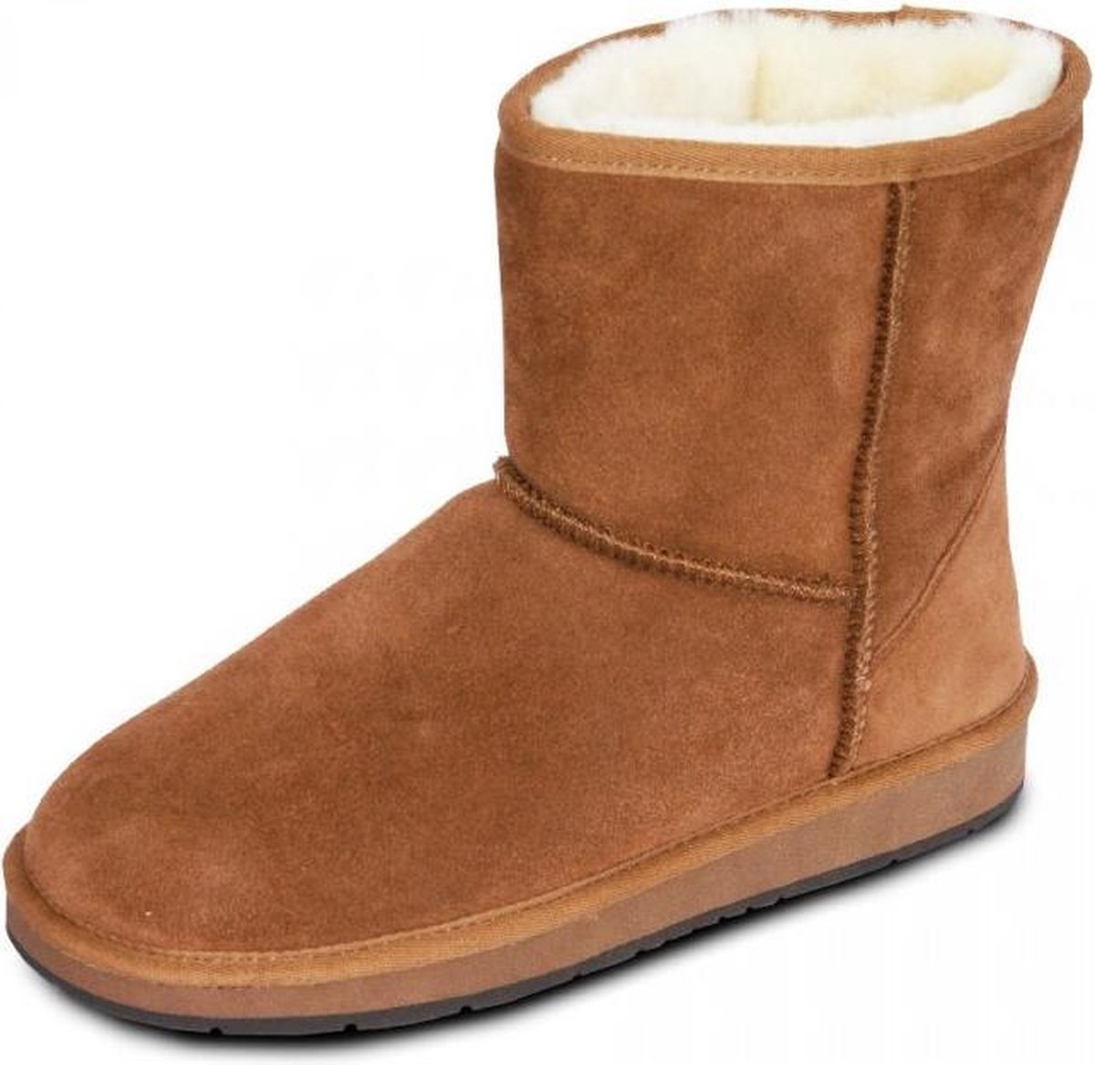 Lederen suede boots laarzen dames gevoerd met lamswol maat 37 kleur camel |  bol