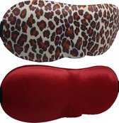 3D Slaapmaskers Rood & Panter - Thuis - Slaapmasker - Verduisterend - Onderweg - Vliegtuig - Festival - Slaapcomfort - oDaani