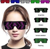 LED bril | 11 LED patronen | Met de bril op zie je zelf de ledjes niet | Op accu | LED Glasses | ROZE