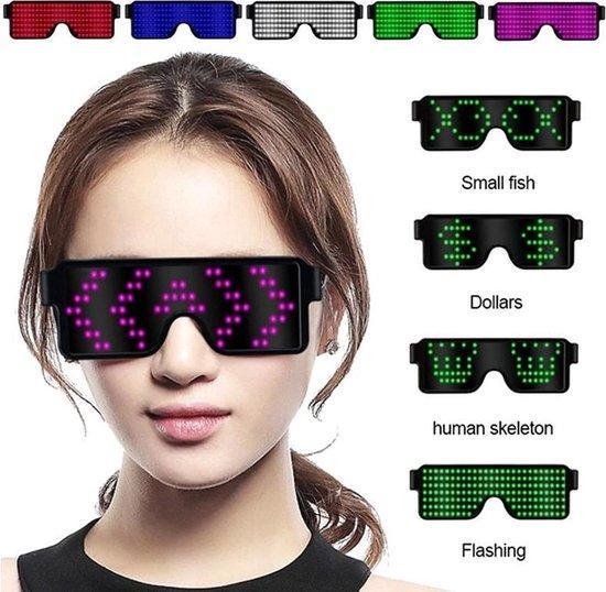 Lunettes LED | 11 motifs de LED | Avec les lunettes, vous ne voyez pas les  LED... | bol.com