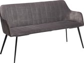 EMBRACE Bench - Alu velvet with black legs