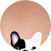 Muismatten | Muismat Rond French Bulldog | 20 x 20 cm.