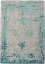 Turquoise vloerkleed - 80x150 cm  -  A-symmetrisch patroon - Modern Modern