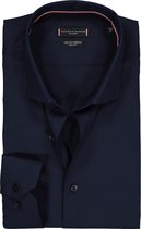 Tommy Hilfiger Core stretch slim fit overhemd - donkerblauw - Strijkvriendelijk - Boordmaat: 39