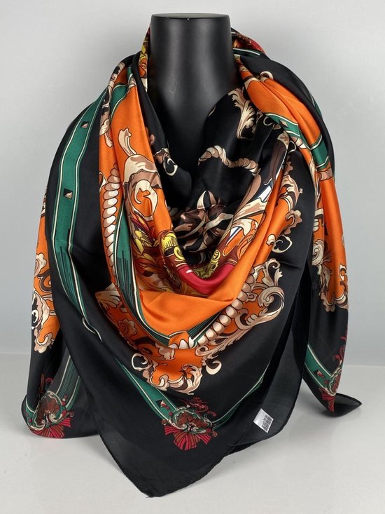 Vierkante sjieke sjaal van mooie stof 130 x 130 / 70% viscose met 30 %  zijde | bol.com