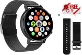 SmartWatch-Trends S96 - Smartwatch met Bloeddrukmeter - Zuurstofmeter - Zwart Metalen Band