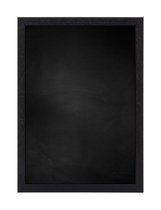 Zwart Krijtbord met Houten Lijst - Zwart - 62 x 82 cm - Lijstbreedte: 15 mm - Vlak