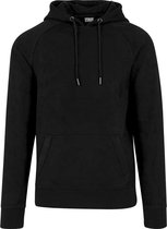 Imitation Suede Hoody Urban Classics Zwart Maat XL