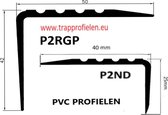 PVC -ANTISLIP TRAPPROFIEL -ZELFKLEVEND DONKERGRIJS P2ND 41X25 mm X 110 cm X (set van15 stuks )