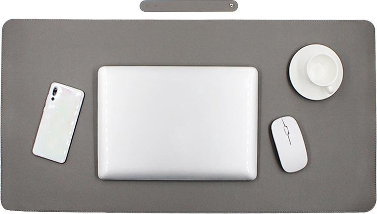 Bureau Onderlegger - Comfortabele Bureaumat - Desktop Mat - Muismat - Ideaal voor Thuiswerken - Lichtgewicht - 80 x 40 cm - Grijs