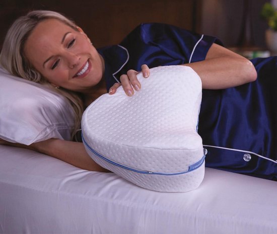 Dreamolino Leg Pillow, Ergonomisch knie- en beenkussen, Hoogwaardig memoryfoam, Creëert het optimale ligcomfort voor zijslapers, Voor meer comfort, Orthopedisch knie kussen - Dreamolino