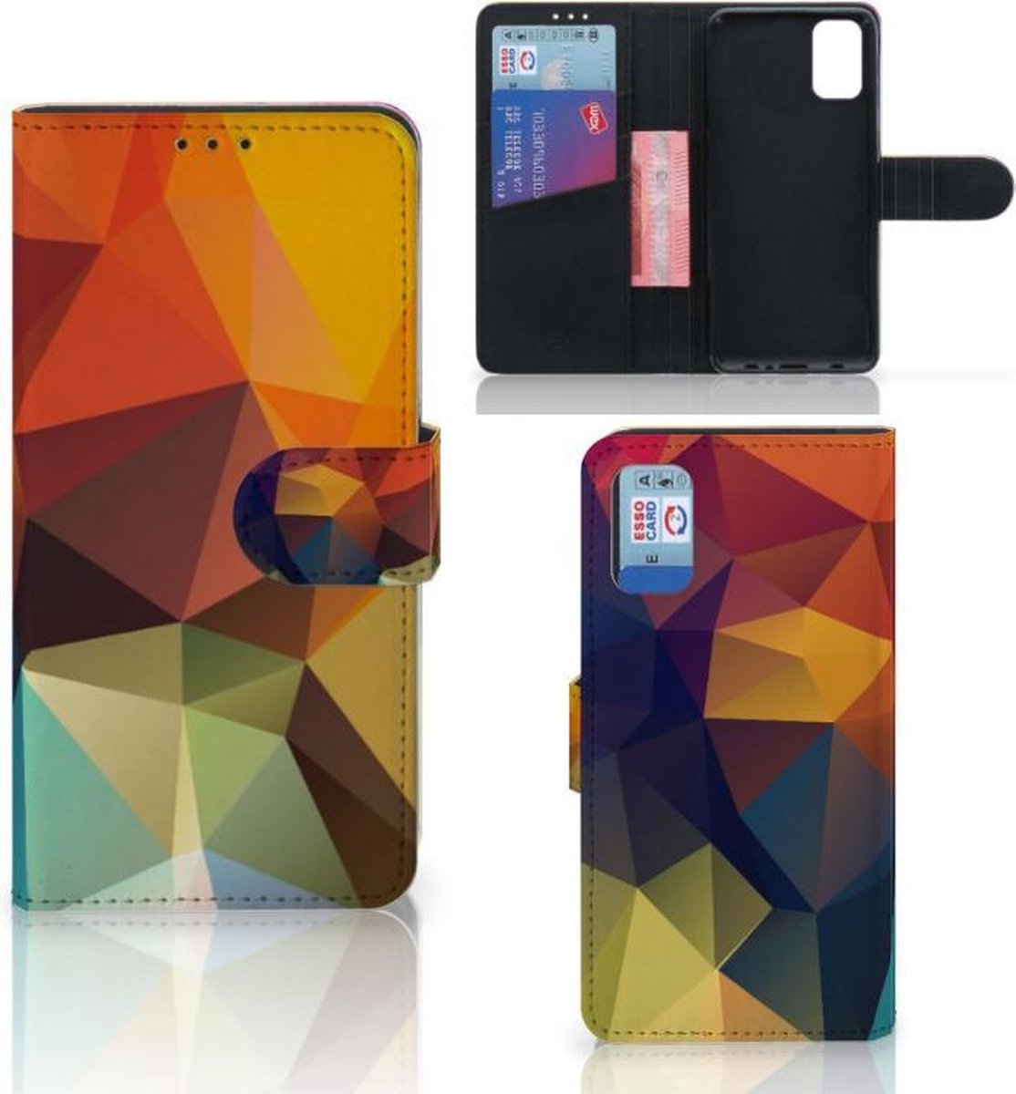 Samsung Galaxy A41 Book Case Polygon Color