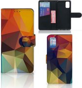 Leuk Hoesje Geschikt voor Samsung Galaxy A41 Smartphone Cover Polygon Color