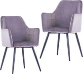 Eetkamerstoelen set 2 stuks  Velvet (Incl LW anti kras viltjes) - Eetkamer stoelen - Extra stoelen voor huiskamer - Dineerstoelen – Tafelstoelen