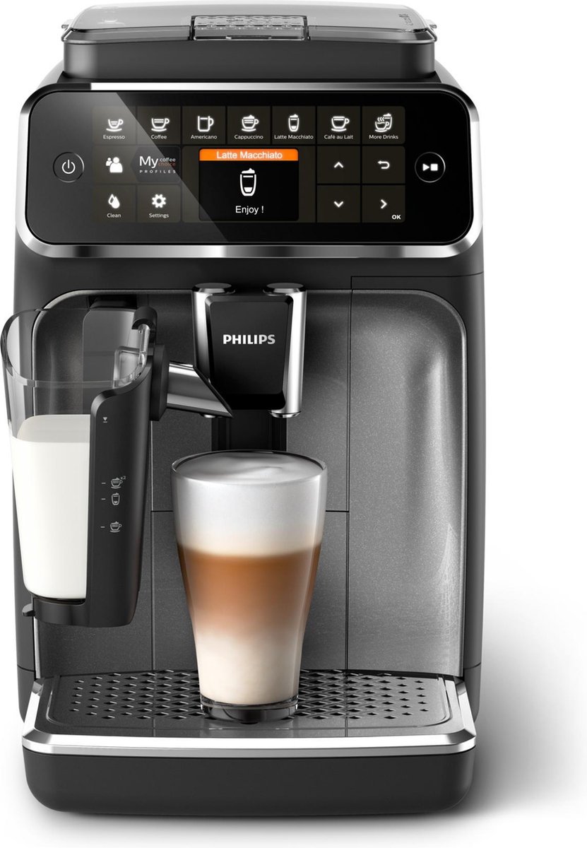 Philips LatteGo 4300 serie EP4346 70 Espressomachine Zwart Grijs