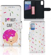 Smartphone Hoesje Geschikt voor Samsung Galaxy A41 Bookcase met Quotes Donut Cadeautjes voor Meisjes