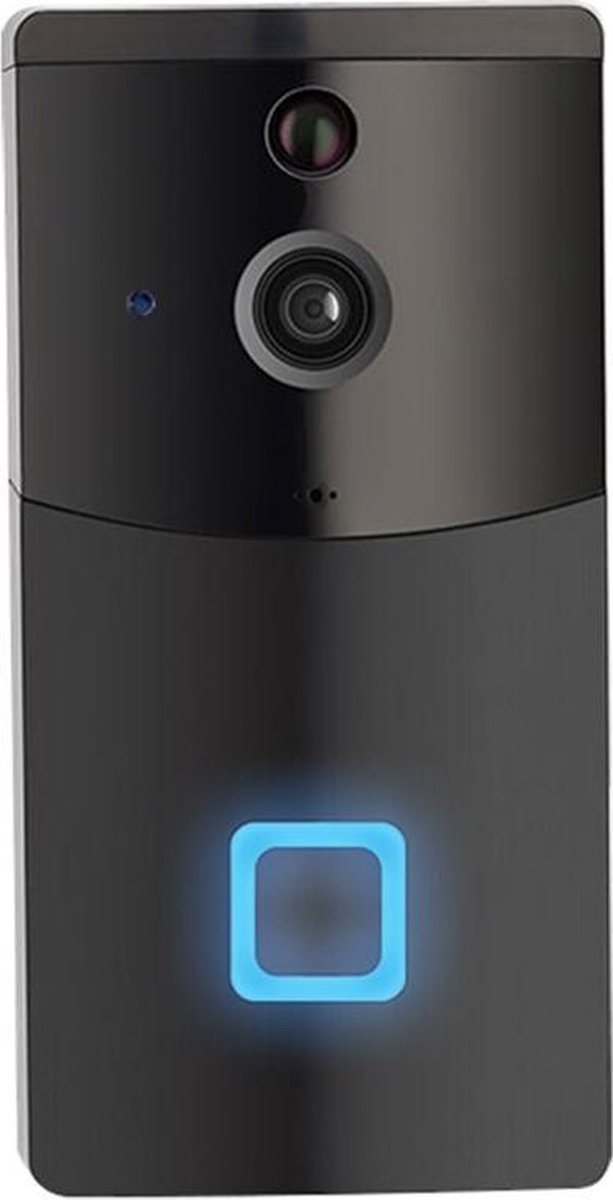 DrPhone SMARTCAM2 - Video Deurbel WIFI 1080P Draadloze Intercom Smartphone TUYA / SmartLife Nachtmodus - Camera - Smart Home - Zwart