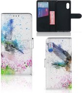Wallet Book Case Geschikt voor Samsung Xcover Pro Hoesje Vogel