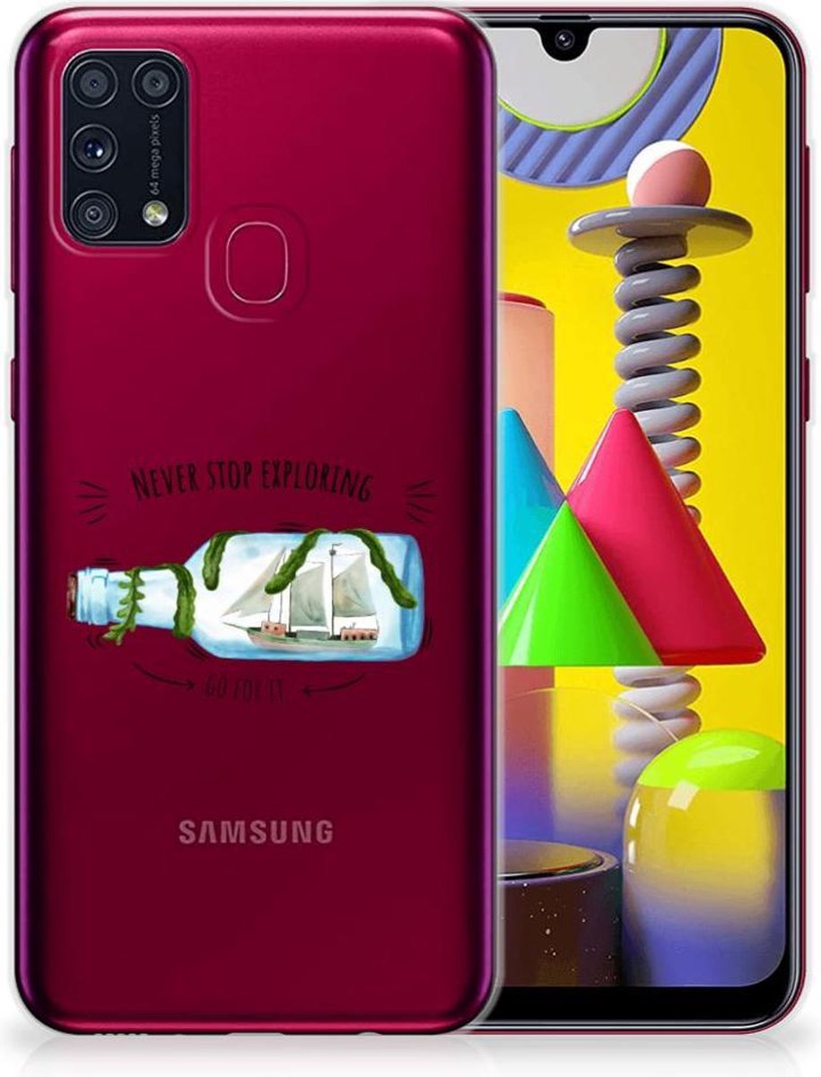 Samsung Galaxy M31 Telefoonhoesje met Naam Boho Bottle