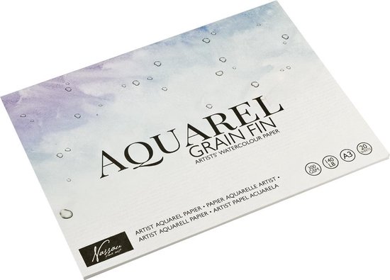 Bijna ziel Banyan Aquarel Papier - A3 Formaat 42x29,7cm - 300 gram g/m² - blok 20 vel -  Aquarelblok -... | bol.com