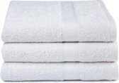 3x Zachte Katoen Handdoeken Wit | 70x140 | Vochtabsorberend En Soepel | Hoogwaardige Kwaliteit