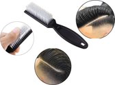 Borstel Mini|Barbier|Stylingtool|Haar Accessoire|Edges borstel|Anti-statisch|Kapper|Pocket borstel|Cabantis|Zwart met Witte Borstel