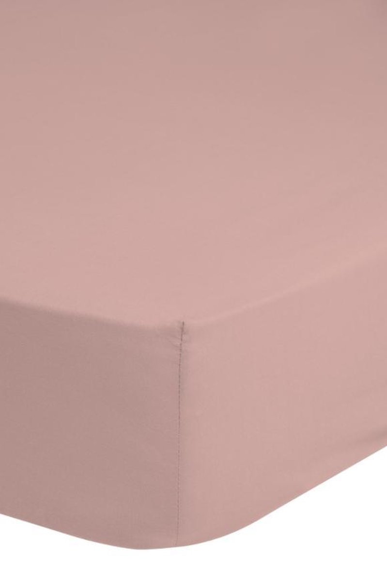 Hoogwaardige Katoen/Satijn Eenpersoons Hoeslaken Roze | 90x200 | Heelijk Zacht En Luxe | Subtiele Glans