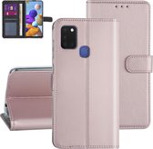 Samsung hoesje voor Galaxy A21S - Rose Gold - Book Case - Kaarthouder (A217F)