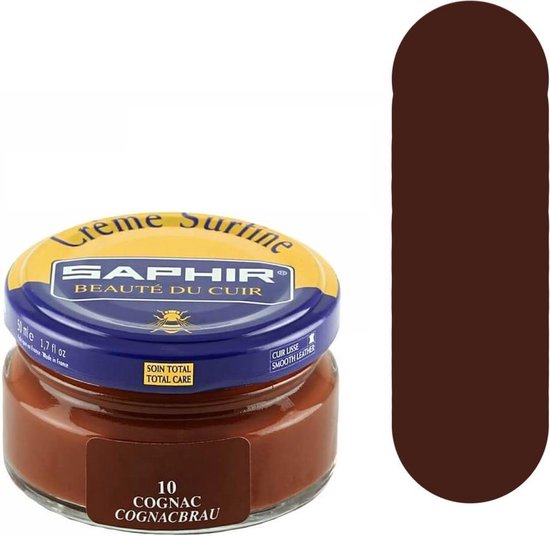 Saphir Creme Surfine (cirage à chaussures) Cognac | bol.com