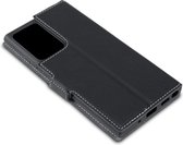 Samsung Galaxy Note 20 Ultra hoesje - MobyDefend slim-fit extra dunne bookcase - Zwart - GSM Hoesje - Telefoonhoesje Geschikt Voor: Samsung Galaxy Note 20 Ultra