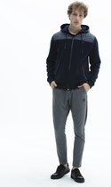 SCR. Amiro - Warme Heren hoodie - Sweatvest met capuchon - Donkerblauw - Maat S