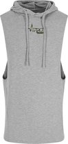 FitProWear Sleeveless Hoodie Heren Grijs  - Maat S -  Sporttrui - Mouwloze trui - Mouwloos - Capuchon - Sportkleding - Trainingskleding - Fitness - Sleeveless Muscle Hoodie