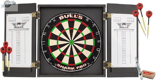 Afbeelding van het spel Bull's Deluxe Cabinet Dartboard Pro Set Black