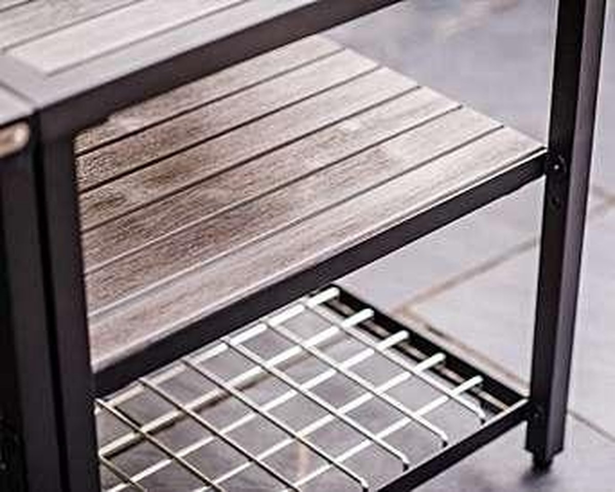 Big Green Egg Insert plan de travail modulaire bois d'acacia vieilli