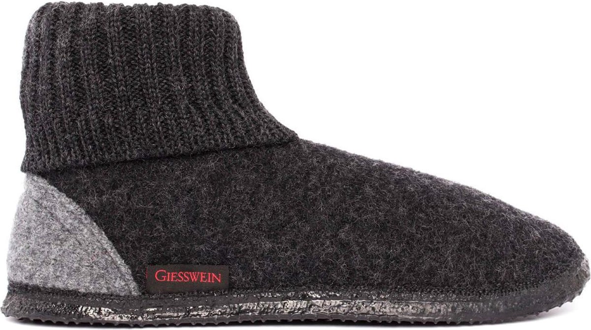 Giesswein Giesswein Kramsach Pantoffel  Sloffen - Maat 38 - Unisex - zwart,grijs