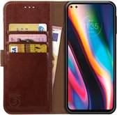 Rosso Element Moto G 5G Plus Hoesje Book Cover Wallet Case Bruin