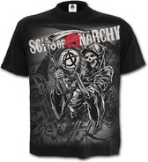 Spiral Sons Of Anarchy Heren Tshirt -S- REAPER MONTAGE Zwart