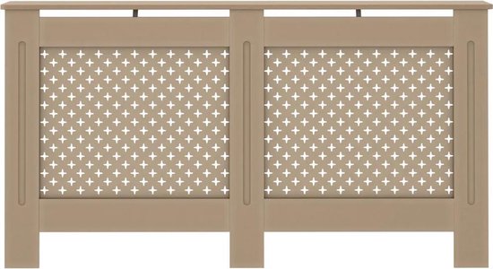 Radiatorombouw - Radiator ombouw - Radiatorbekleding - Radiatorombouw kant en klaar - Bruin - Honingraatpatroon - 172 x 19 x 81cm