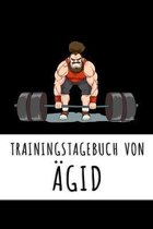 Trainingstagebuch von Ägid: Personalisierter Tagesplaner für dein Fitness- und Krafttraing im Fitnessstudio oder Zuhause